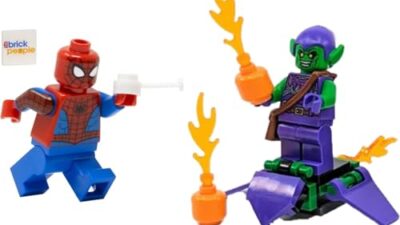 「スパイダーマンとグリーンゴブリンのミニフィギュアセット！特別価格！」